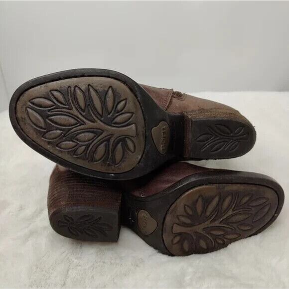 Brown Western Leather Boots by Born sz 6 - Picture 7 of 8